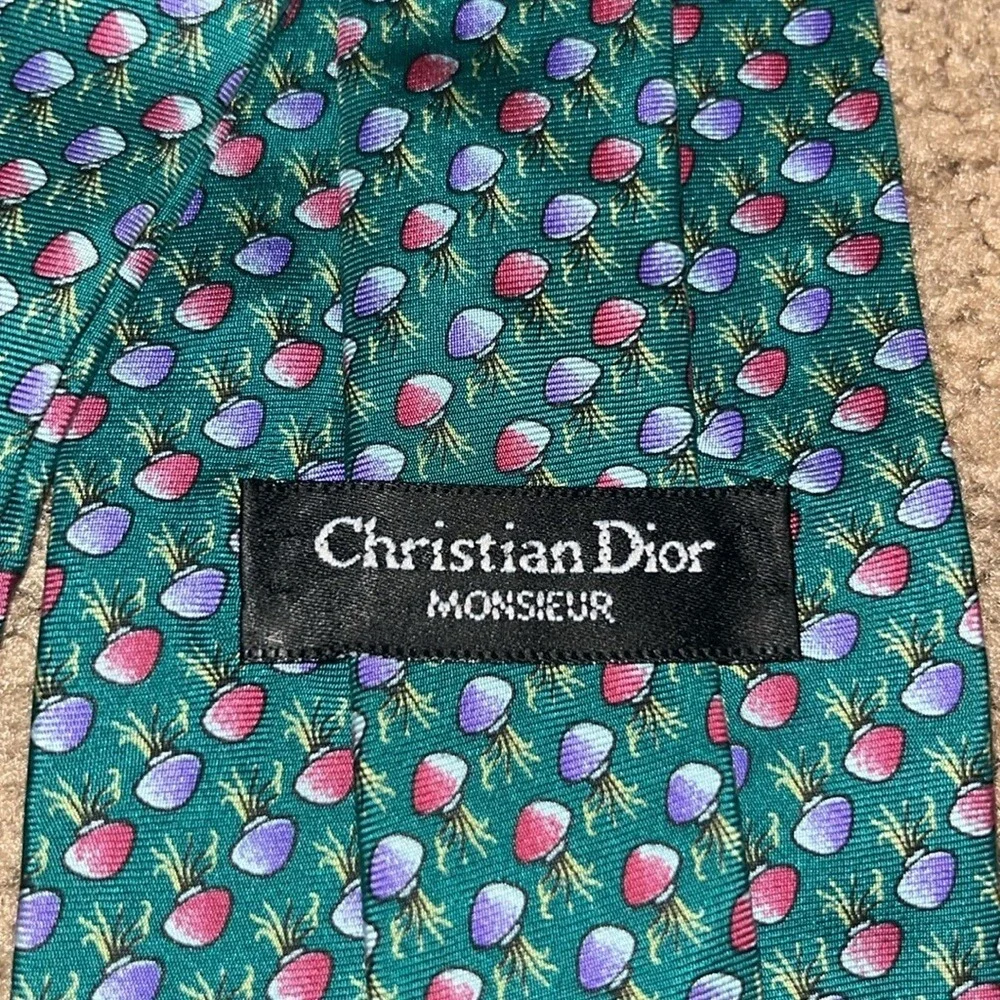 Christian Dior Monsieur 100% Silk Tie‎ Novelty Floral Vase